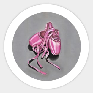 Pink Ballet Slippers Sticker